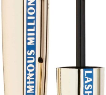 L?Oreal Paris Makeup Voluminous Million Lashes Mascara, Volumizing Collagen Infused Eye Makeup, Amplifying Mascara Brush, Waterproof, Blackest Black, 0.32 Fl Oz., 1 Count
