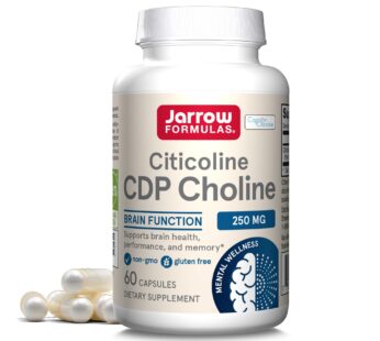 Jarrow Formulas CDP Choline Capsules, 250 Mg Dietary Supplement for Memory and Brain Health, 60 Veggie Capsules, 60 Day Supply