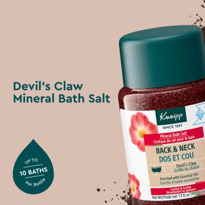 Kneipp Back & Neck Devils Claw Mineral Bath Salt - Soothe & Release Tension - 17.6 oz - Up to 10 Baths - Image 2