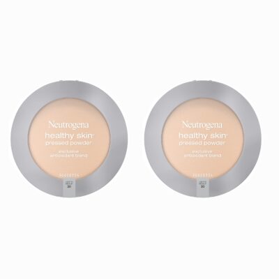 Neutrogena Healthy Skin Pressed Makeup Powder Compact with Antioxidants & Pro Vitamin B5, Evens Skin Tone, Minimizes Shine & Conditions Skin, Light to Medium 30, .34 oz (Pack of 2)