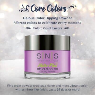 SNS Nail Dip Powder, Gelous Color Dipping Powder - Violet Lovers (Purple/Lavender, Cream) - Long-Lasting Dip Nail Color Lasts 14 Days - Low-Odor & No UV Lamp Required - 1oz - Image 2