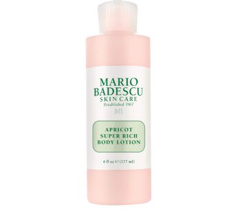 Mario Badescu Apricot Super Rich Body Lotion Enriched with Vitamins A and E – Delicately Scented Lotion with Nourishing, Skin-Softening Formula – Ideal for All Skin Types, 6 Fl Oz