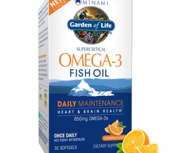 Garden of Life EPA/DHA Omega 3 Fish Oil – Minami Natural Brain Function, Heart and Mood Supplement, 30 Softgels