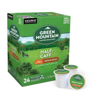 Green Mountain Coffee Roasters Half Caff, Single-Serve Keurig K-Cup Pods, Medium Roast Coffee, 24 Count - Image 2