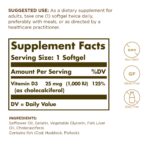 Solgar Vitamin D3 (Cholecalciferol) 25 MCG (1000 IU), 250 Softgels - Helps Maintain Healthy Bones & Teeth - Immune System Support - Non-GMO, Gluten Free, Dairy Free - 250 Servings - Image 2
