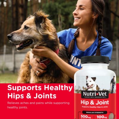 Nutri-Vet Hip & Joint Chewable Dog Supplements- Formulated with Glucosamine & Chondroitin for Dogs- 120 Count - Image 2