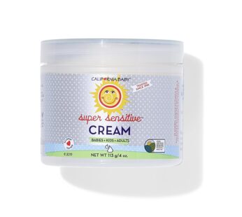 California Baby Super Sensitive Cream (Unscented) | Plant-based | Allergy Friendly | No Added Fragrance | Baby Sensitive Cream & Moisturizer for Dry, Very Sensitive Skin | 4oz.