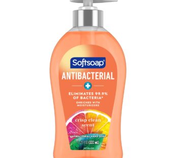 Softsoap Antibacterial Liquid Hand Soap Pump, Crisp Clean – 11.25 fluid ounce