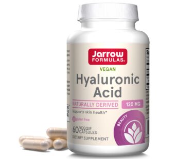 Jarrow Formulas Hyaluronic Acid 120 mg, Dietary Supplement, Skin Health Support, 60 Veggie Capsules, Up to 30 Day Supply