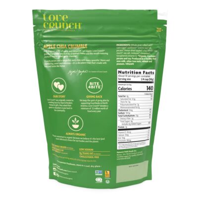 Love Crunch Organic Apple Chia Crumble Granola, 11.5 Ounce (Pack of 6), Non-GMO, Fair Trade, by Nature's Path - Image 7