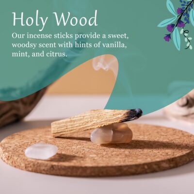 Palo Santo Sticks - Incense Sticks for Spiritual Cleansing, Stress Relief, Meditation Accessories, Home Fragrance - Sustainably Wild Harvested - Pack of 6 - Alternative Imagination - Image 3