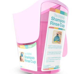 S.C. Products, Inc. Tear-Free Bathing Experience with Rinse Cup – Soft Flexible Edge, Comfortable Handling & 40 Oz Capacity