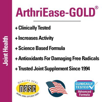 Vet Classics ArthriEase-Gold Hip & Joint Support for Dogs, Cats, Horses ? Chewable Tablet Health Supplement ? Alleviate Aches, Discomfort ? for Flexibility, Healthy Joint ? Antioxidant - 120 Ct - Image 4
