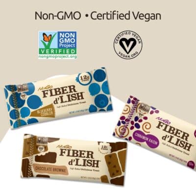 NuGo Fiber d'Lish Blueberry Cobbler, 12g High Fiber, Vegan, 150 Calories, 1.6 Ounce (Pack of 16) - Image 4