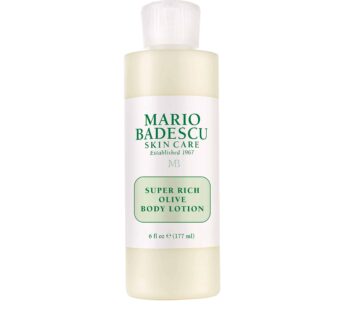 Mario Badescu Super Rich Olive Body Lotion for Dry Skin, Non-Greasy and Creamy Skin Care Moisturizer Infused with Olive Oil, Ideal for All Skin Types, 6 Fl Oz