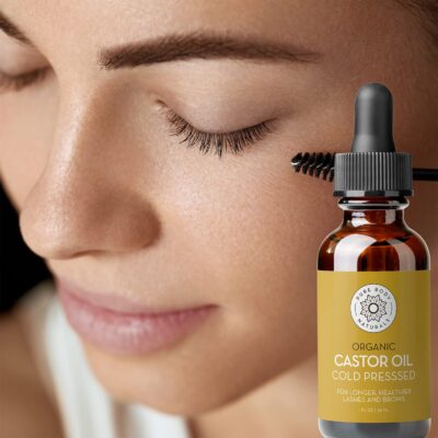 Pure Body Naturals Castor Oil for Eyelashes and Eyebrows - Brow and Lash Growth Serum - Organic Hexane Free Cold Pressed Unrefined - 1 fl oz - Image 6