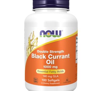 NOW Supplements, Black Currant Oil 1000 mg Double Strength with 140mg of GLA (Gamma-Linolenic Acid), 100 Softgels