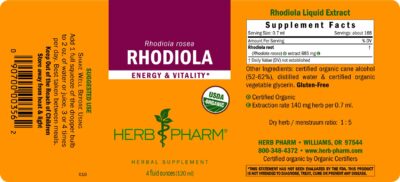 Herb Pharm Certified Organic Rhodiola Root Extract for Energy, Endurance and Stamina, Organic Cane Alcohol, 4 Ounce - Image 5