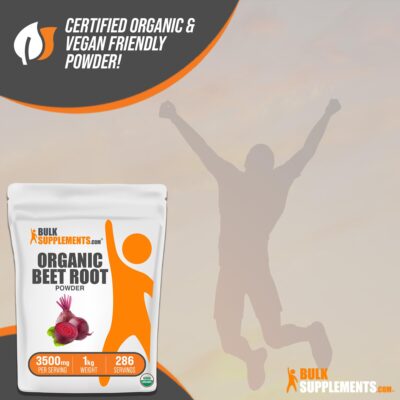 BulkSupplements.com Organic Beet Root Powder - Beet Powder Organic, Beetroot Supplement - Superfood Supplement, Vegan & Gluten Free - 3500mg per Serving, 1kg (2.2 lbs) (Pack of 1) - Image 5