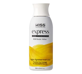 Kiss Express Semi-Permanent Hair Color 100mL (3.5 US fl.oz) (1 Count, Electric Yellow)