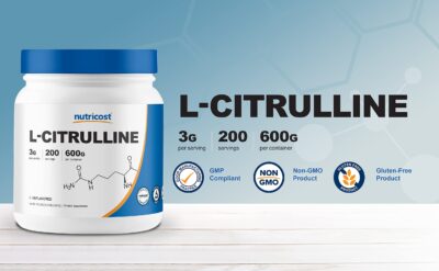 Nutricost Pure L-Citrulline (Base) Powder (600 Grams) - Image 3