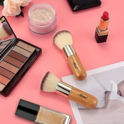 Matto Makeup Brush Set 2 Pieces Face Blush Kabuki Powder Foundation Makeup Brushes for Mineral BB Cream - Image 6