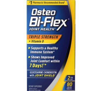 Osteo Bi-Flex Triple Strength(5) with Vitamin D Glucosamine Chondroitin Joint Health Supplement, Coated Tablets, 80 Count