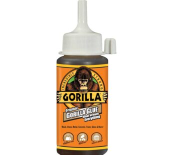 Gorilla Original Gorilla Glue, Waterproof Polyurethane Glue, 4 Ounce Bottle, Brown, (Pack of 1)