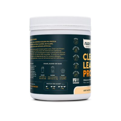 Nuzest - Pea Protein Powder - Clean Lean Protein, Premium Vegan Plant Based Protein Powder, Dairy Free, Gluten Free, GMO Free, Protein Shake, Just Natural (UNFLAVORED), 20 Servings, 1.1 lb - Image 3
