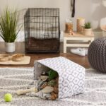 Bone Dry Pet Storage Collection Lattice Paw Print, Medium Rectangle, White/Gray - Image 6