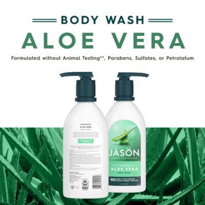 JASON Aloe Vera Soothing Body Wash, For a Gentle Feeling Clean, 30 Fluid Ounces - Image 2