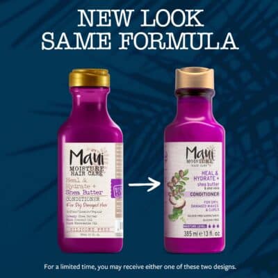 Maui Moisture Heal & Hydrate + Shea Butter Conditioner to Repair & Deeply Moisturize Tight Curly Hair with Coconut & Macademia Oils, Vegan, Silicone, Paraben & Sulfate-Free, 13 fl oz - Image 2