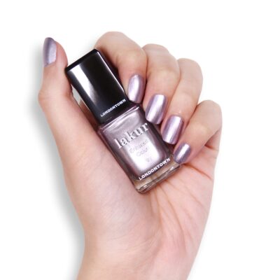 LONDONTOWN Metallic Purple Shimmery Nail Polish, BRILL-ant lakur, Vegan Chip-Resistant Long-Lasting Nail Lacquer, 40 fl oz - Image 4