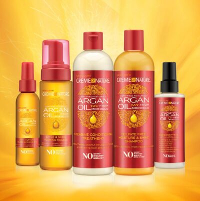 Creme Of Nature, Argan Oil Anti Humidity Gloss & Shine Mist, Argan Oil Of Morocco, Provides Heat Protection, 4 Fl Oz - Image 3