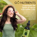 Go Nutrients Iodine Edge Organic Nascent Supplement Advanced Iodine Drops for Thyroid Support Boosted Energy Cognitive Function & Immunity Fast Absorbing Liquid Formula GMO-Free 1.0 oz. | 100 Servings - Image 3