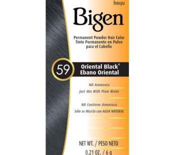 Bigen Permanent Powder Hair Color 59 Oriental Black 1 ea (Pack of 12)