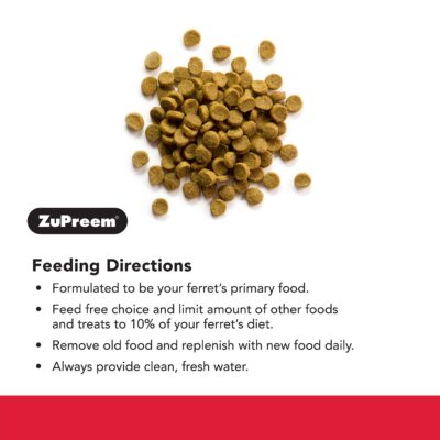 ZuPreem Premium Daily Ferret Food, 4 lb - Made in USA, Complete Nutrition Diet, Highly Digestible, No Corn - Image 3