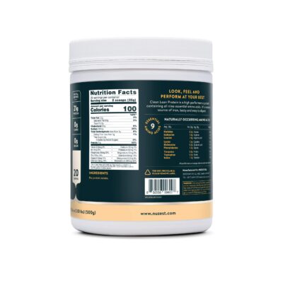 Nuzest - Pea Protein Powder - Clean Lean Protein, Premium Vegan Plant Based Protein Powder, Dairy Free, Gluten Free, GMO Free, Protein Shake, Just Natural (UNFLAVORED), 20 Servings, 1.1 lb - Image 2