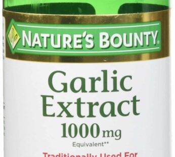 Nature’s Bounty Garlic Extract 1000 mg,100 Count (Pack of 4)