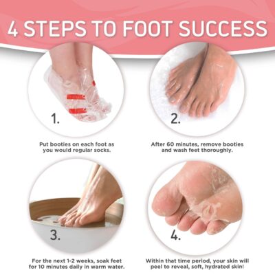 Soft Touch Foot Peel Mask - Pack of 2 Feet Peeling Masks for Dry, Cracked Heels & Calluses - Exfoliating Foot Mask Peel for Baby Soft Skin (Original) - Image 5