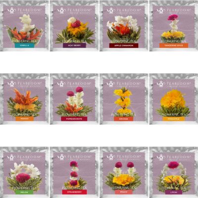 Teabloom Fruit Blooming Teas ? 12 Unique Flower Varieties of Tea in 12 Delicious Fruit Flavors ? Each Flowering Tea Ball Steeps Up to 3 Times - Image 2