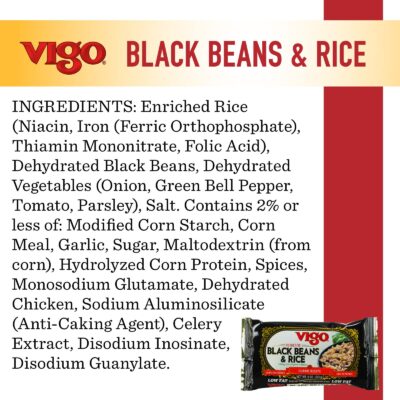 Vigo Authentic Black Beans & Rice, Low Fat, 8oz (Black Beans & Rice, Pack of 12) - Image 3