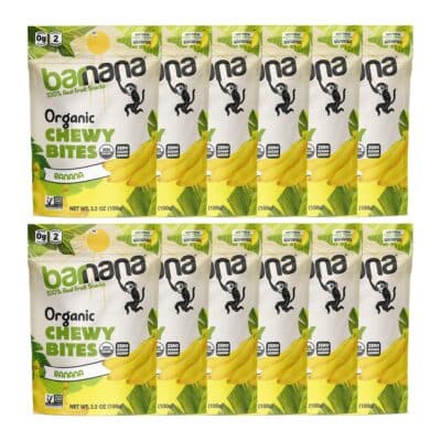 Barnana Organic Chewy Banana Bites, Original, 3.5 Ounce (Pack of 12), (3023)