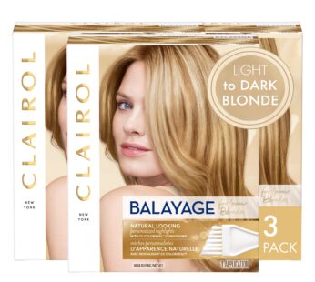 Clairol Nice’n Easy Balayage Permanent Hair Dye, Blondes Hair Color, Pack of 3