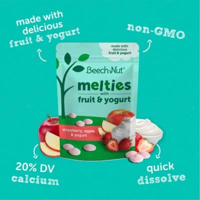 Beech-Nut Melties Baby & Toddler Snack Melts, Strawberry Apple Yogurt, 1 oz (7 Pack) - Image 3