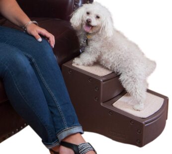 Pet Gear Easy Step II Pet Stairs, 2 Step for Dogs up to 75-pounds, Portable, Removable Washable Carpet Tread, No Tools Required, Available in 4 Colors