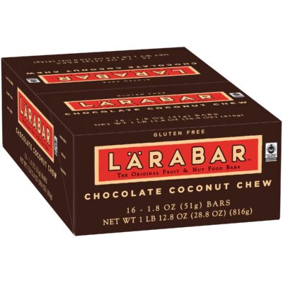 L?RABAR Gluten Free Bar, Chocolate Coconut Chew, 1.8 oz Bars (16 Count), Whole Food Gluten Free Bars, Dairy Free Snacks