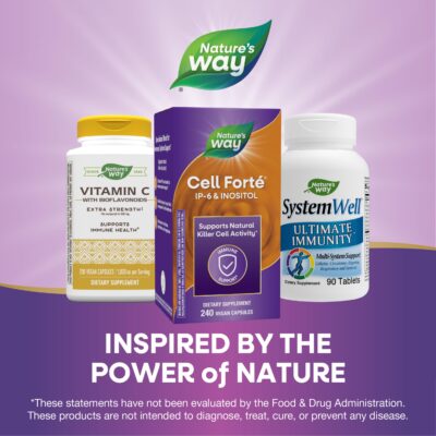 Nature's Way Cell Fort? IP-6 & Inositol Supplement, Supports Natural Killer Cell Activity*, Immune Support*, Gluten-Free, Vegan, 240 Capsules (Packaging May Vary) - Image 7