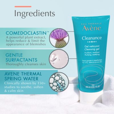 Eau Thermale Av?ne - Cleanance Cleansing Gel - Soap-Free Cleanser for Face and Body - For Blemish-Prone Skin - 6.7 fl.oz (Pack of 1) - Image 4