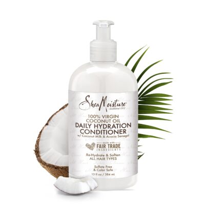 Sheamoisture Daily Hydrating Conditioner For All Hair Types 100% Virgin Coconut Oil Sulfate-Free 13 oz (Packaging May Vary) - Image 2